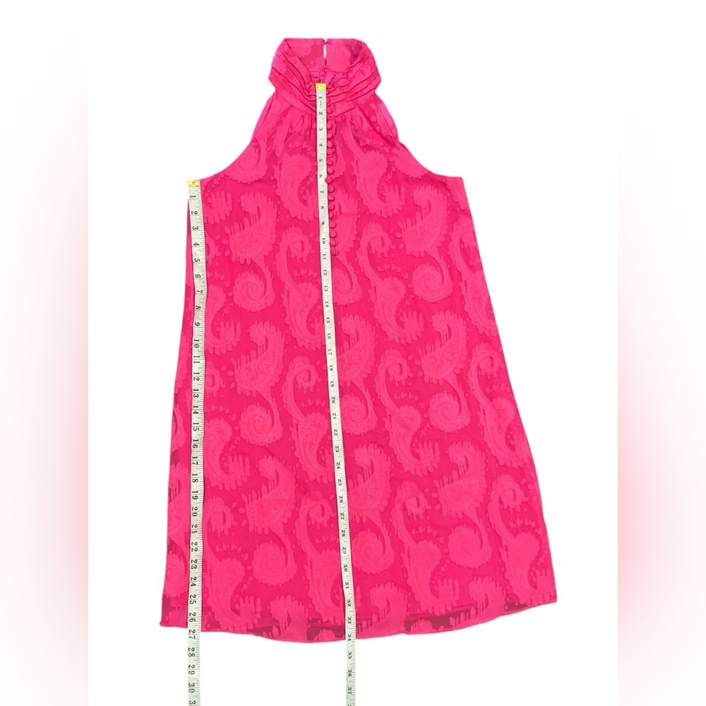 Lilly Pulitzer Kristine Halter Dress Pink Tango Tangerine Dream Jacquard size XS - Picture 15 of 16